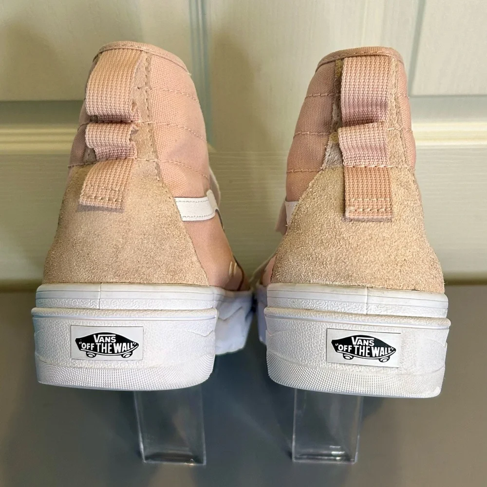 đâVansâ Dusty Rose High Tops w/ Platform Sole Size 11.5 Womenâs 10 Menâs - Picture 9 of 13